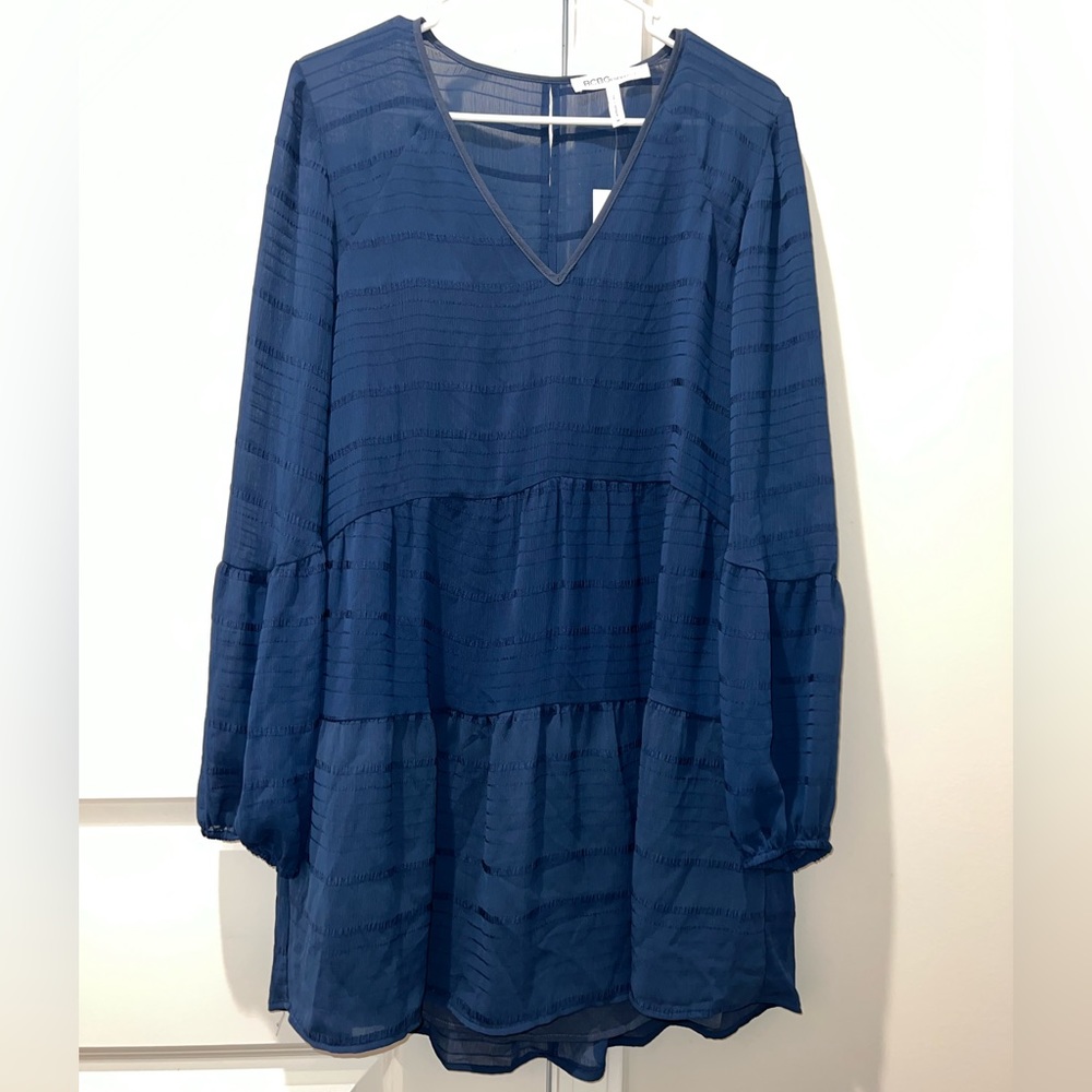 BCBGeneration long-sleeved tiered short dress.